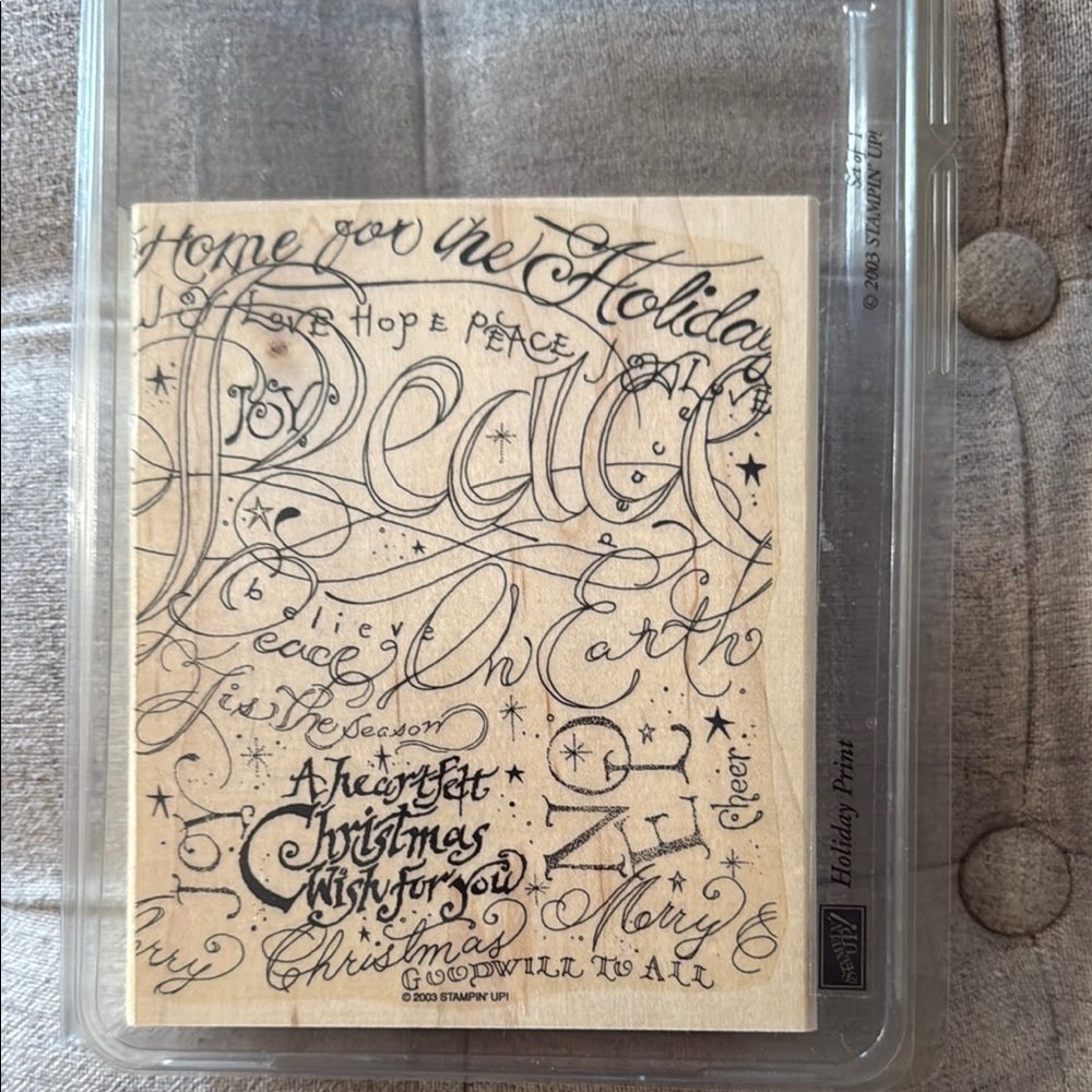 Stampin' Up! Black Calligraphic Stamps Design (used)